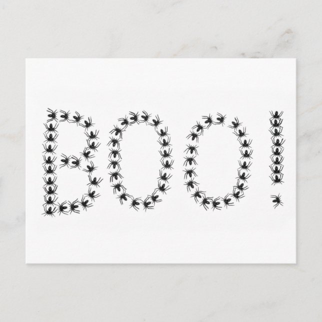 Postal Las arañas dicen boo (Anverso)