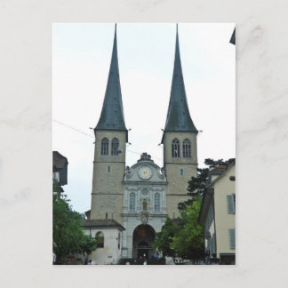 Postal Las arañas gemelas de la iglesia Hof (Hofkirche) e