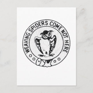 Postal Las arañas tejedoras no vienen aquí
