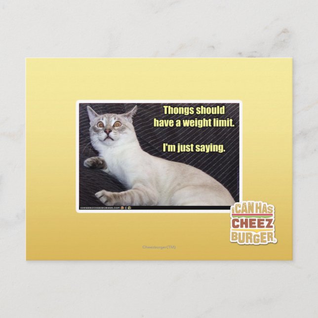 Postal Las armas deberían tener un límite de peso. (Anverso)