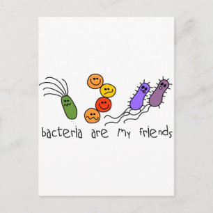 Postal Las bacterias son mis amigos