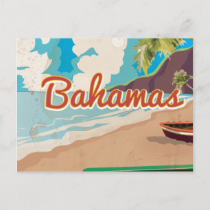 Postal Las Bahamas Vacaciones Vintage arte de viaje