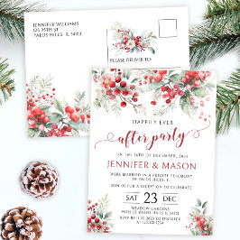 Postal Las bayas de invierno alegremente después de la po