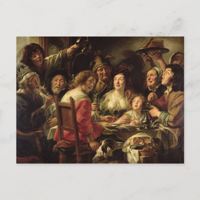 Postal Las bebidas del rey (Anverso)