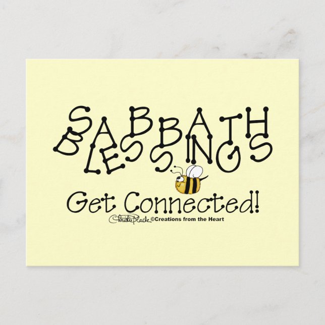 Postal Las Bendiciones del Sabbath se conectan (Anverso)