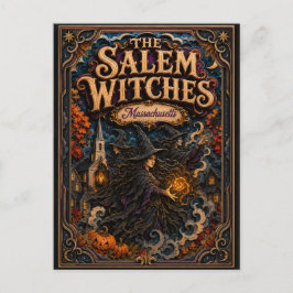 Postal Las Brujas de Salem Massachusetts Popcut Legends