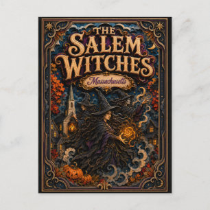 Postal Las Brujas de Salem Massachusetts Popcut Legends