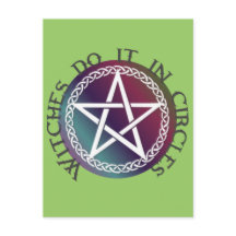 "Las brujas lo hacen en círculos" lindo diseño de