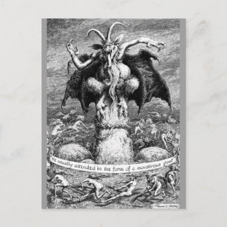 Postal Las brujas y el diablo