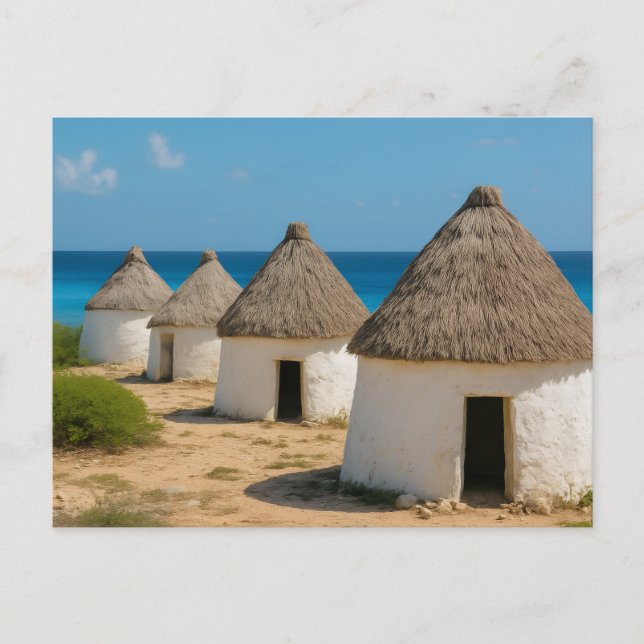 Postal Las cabañas en bonaire (Anverso)