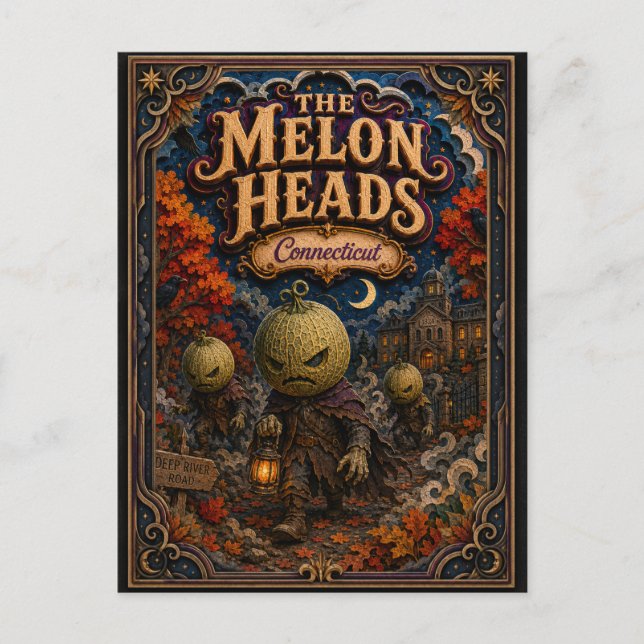 Postal Las Cabezas de Melón Leyendas de Connecticut Popcu (Anverso)