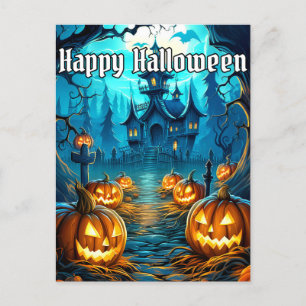 Postal Las calabazas de Halloween que brillan por su ause