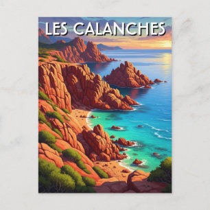 Postal Las Calancas Francia Córcega Viajes