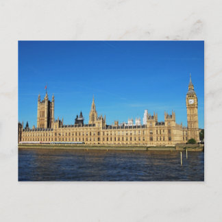 Postal Las cámaras del Parlamento británico y el Big Ben