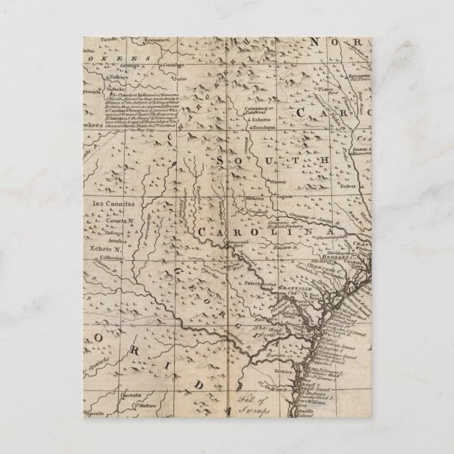 Postal Las Carolinas y Georgia (Anverso)