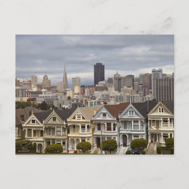 Postal Las casas de estilo victoriano de las Damas Rosa (Anverso)