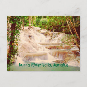 Postal Las cataratas del río Dunn de Jamaica están estili