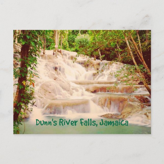 Postal Las cataratas del río Dunn de Jamaica están estili (Anverso)