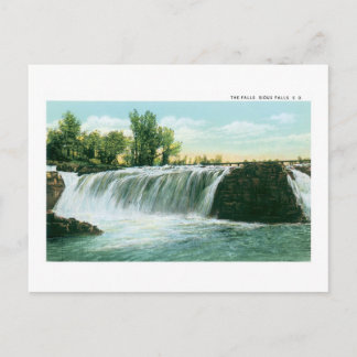 Postal Las cataratas, las cataratas de Sioux, SD