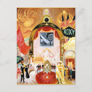 Postal Las catedrales de Broadway, la pintura artística