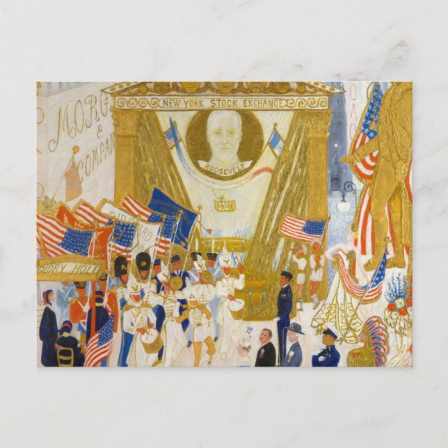 Postal Las catedrales de Wall Street, 1939 (Anverso)