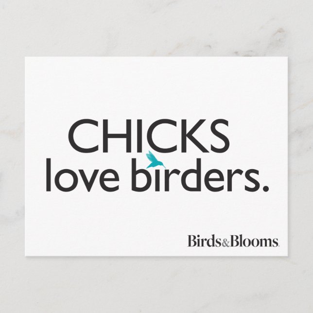 Postal Las chicas aman a los pájaros (Anverso)