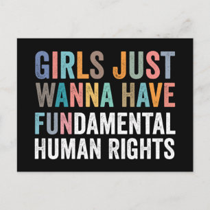 Postal Las Chicas Solo Quieren Tener Derechos Fundamental