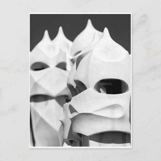 Postal Las chimeneas de La Pedrera (Anverso)