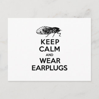 Postal ¡Las CICADAS están aquí! Mantener la calma y usar