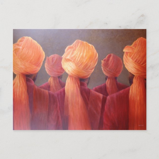 Postal Las cinco caras (Anverso)