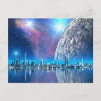 Postal Las ciudades de las islas Cobalto de la futura pos