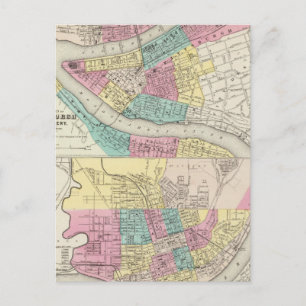 Postal Las Ciudades De Pittsburgh Allegheny Cincinnati