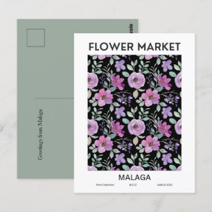 Postal Las ciudades del mercado de flores del Personaliza