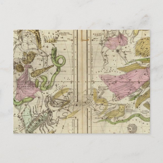 Postal Las constelaciones de abril a septiembre (Anverso)