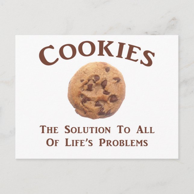 Postal Las cookies resuelven problemas (Anverso)