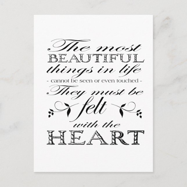 Postal Las Cosas Más Hermosas (Anverso)