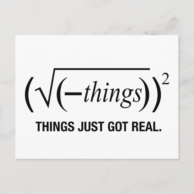 Postal las cosas son reales (Anverso)