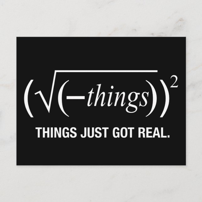 Postal las cosas son reales (Anverso)