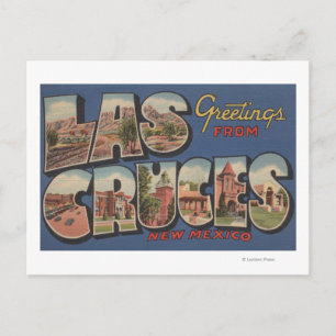 Postal Las Cruces, Nuevo México - Escenas de letras grand