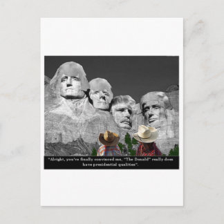Postal "Las cualidades presidenciales de Donald's"