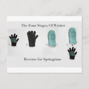 Postal Las Cuatro Etapas Del Invierno