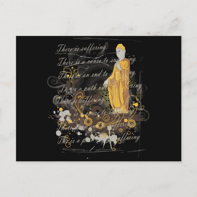 Postal Las cuatro nobles verdades (Anverso)