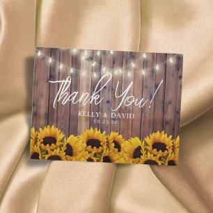 Postal Las cuerdas de girasol iluminan el Boda ruso graci