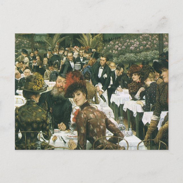 Postal Las damas de artista de James Tissot, arte de moda (Anverso)