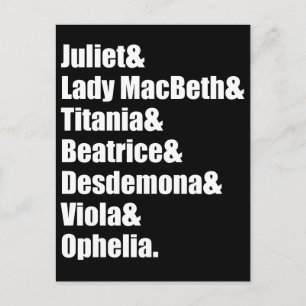 Postal Las damas de Shakespeare