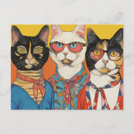 Postal Las damas del gato