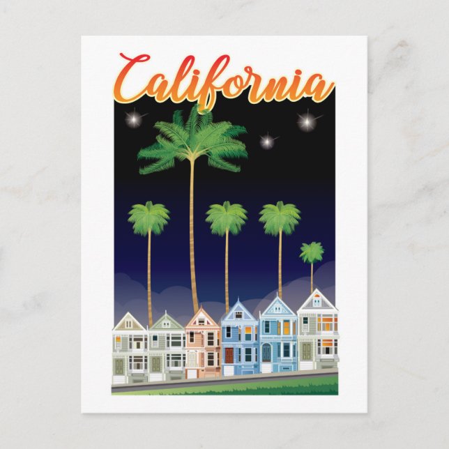 Postal Las damas pintadas de noche | San Francisco (Anverso)