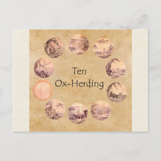 Postal Las diez imágenes de Oxherding