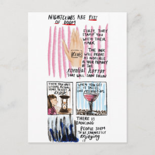 Postal Las discotecas son pozos de la perdición