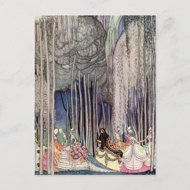 Postal Las doce princesas bailarinas de Kay Nielsen (Anverso)